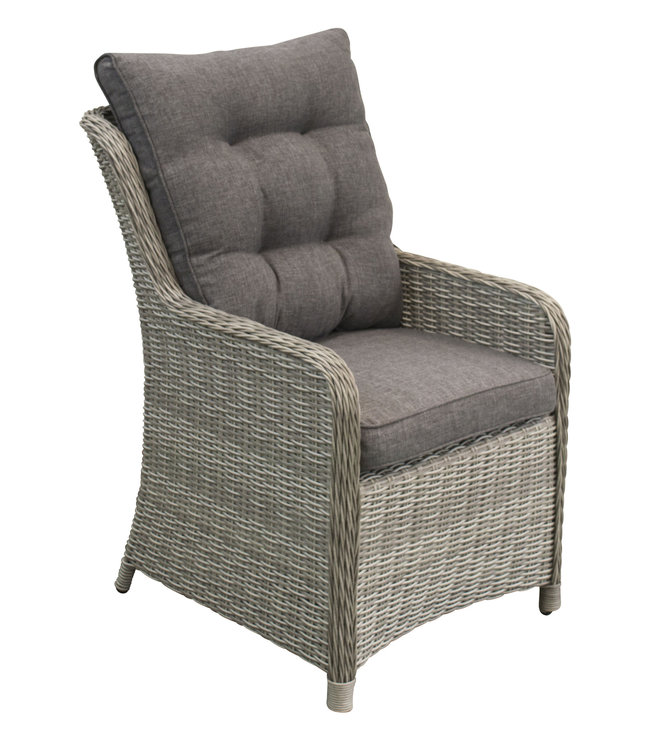 5-Teilige Gartenset 4 Milano Gartenstühle (Mystic Grey) / Limasol Tis