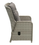 5-Teilige Gartenset 4 Milano verstellbare Gartenstühle (Mystic Grey