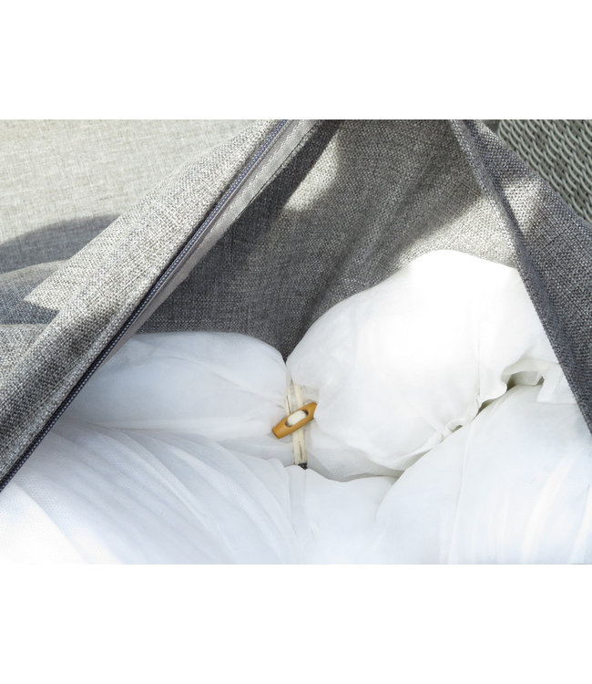 7-Teilige Gartenset 6 Milano Verstellbare Gartenstühle (Ash Grey) / Li