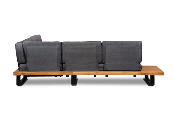 Ecklounge-Set Barstano | Grau | Akazienholz und Aluminium