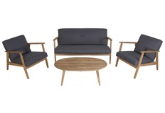 Narvik Lounge-Set | 4-teilig | Akazienholz