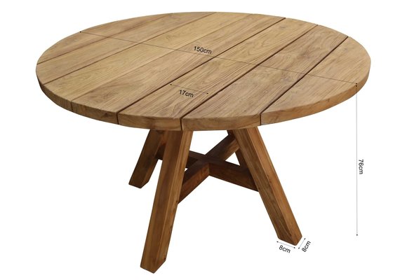 Runder Gartentisch  Jakarta | ø 150 cm  | Teakholz