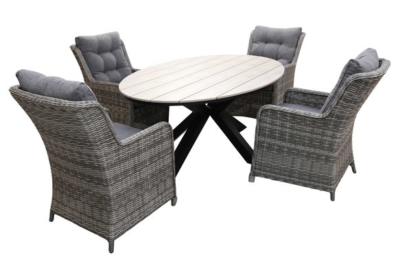 Dining-Gartenstuhl Dublin | Aschgrau | Rattan