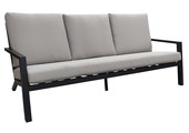 3-Sitzer Lounge-Sofa | Bezano | Mattschwarz / Creme | Aluminium
