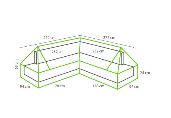 Loungeset Schutzhülle | Plateau | 272x272x94cm