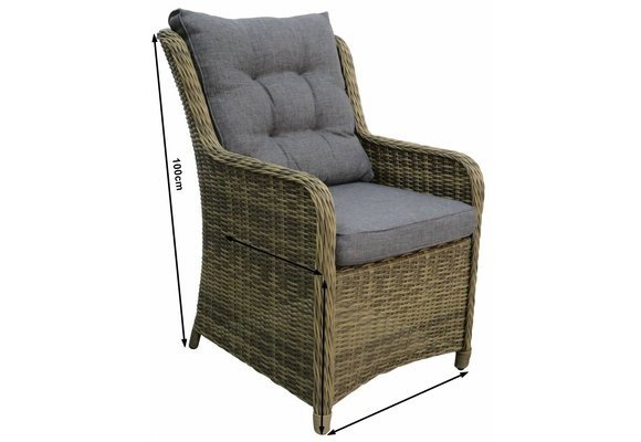 7-teiliges Gartenset | 6 Gartenstühle Dublin | Limasol Gartentisch | 225 cm