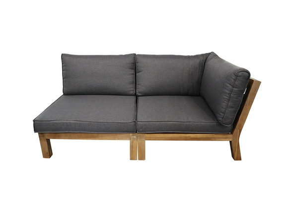 Ecklounge-Set Kent | 6-teilig | Grau | Akazienholz