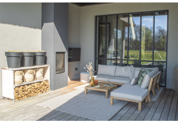 Mittel-Element Kent | Sand | Akazienholz