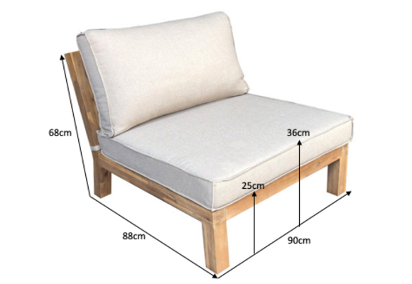 Mittel-Element Kent | Sand | Akazienholz