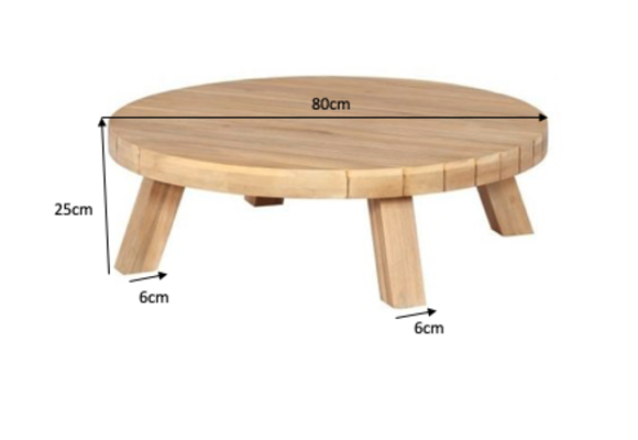 Lounge-Tisch  Kent | ⌀ 80 cm | Akazienholz