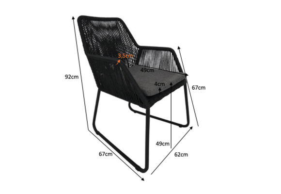 7-teiliges Gartenset | 6 Mona-Stühle | Limasol Gartentisch | 220 cm | Oval