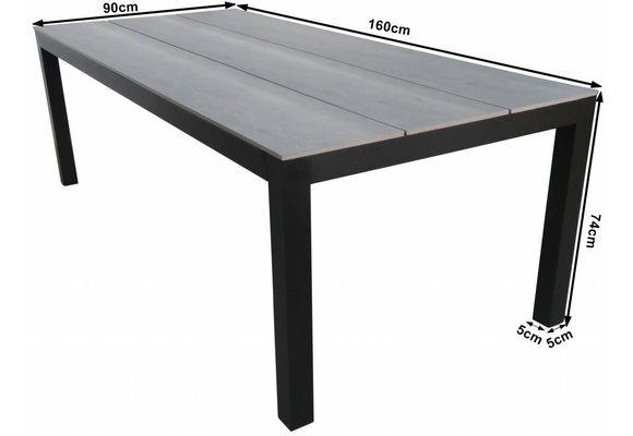 5-teiliges Gartenset | 4 Mona Gartenstühle |  Limasol Gartentisch 160 cm