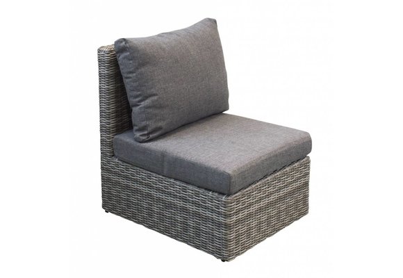 Mittelelement Sorrento | Aschgrau | Rattan