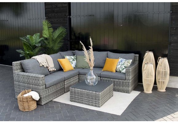 Mittelelement Sorrento | Aschgrau | Rattan