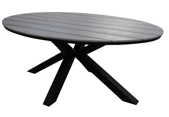 5-teiliges Gartenset | 4 Oslo Gartenstühle | Limasol Gartentisch | 180 cm | Oval