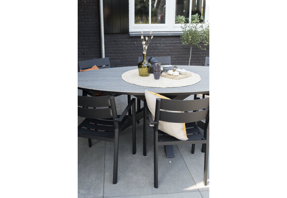 7-teiliges Gartenset | 6 Delia Gartenstühle | Limasol Gartentisch | ø 150 cm