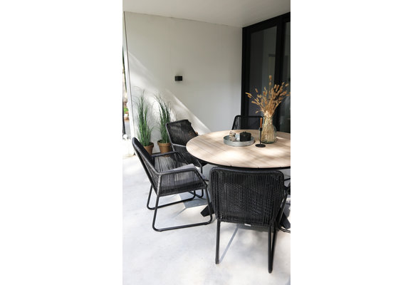 Runder Gartentisch | Limasol  ø 150 cm |  Polywood & Aluminium | Holz