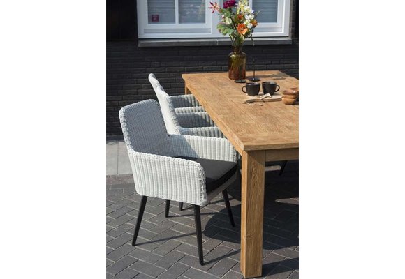 7-teiliges Gartenset | 6 Pisa Gartenstühle | 240cm Jakarta Gartentisch