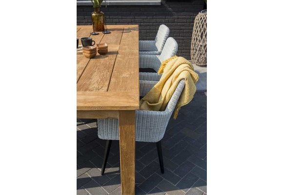 7-teiliges Gartenset | 6 Pisa Gartenstühle | 240cm Jakarta Gartentisch