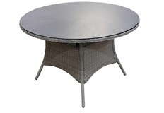 Runder Gartentisch Dublin | ø 120 cm | Rattan &  Keramik