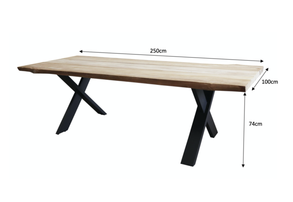 Gartentisch Pohon | 250 x 100 cm | Baumstamm