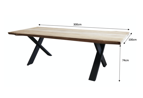 Gartentisch Pohon | 300 x 100 cm | Baumstamm