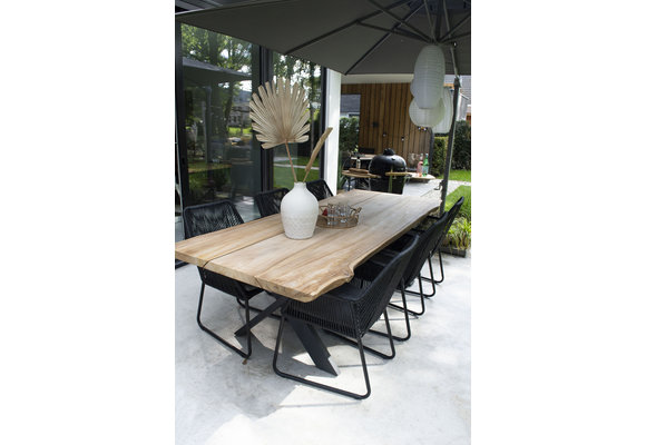 Gartentisch Pohon | 200 x 100cm | Baumstamm