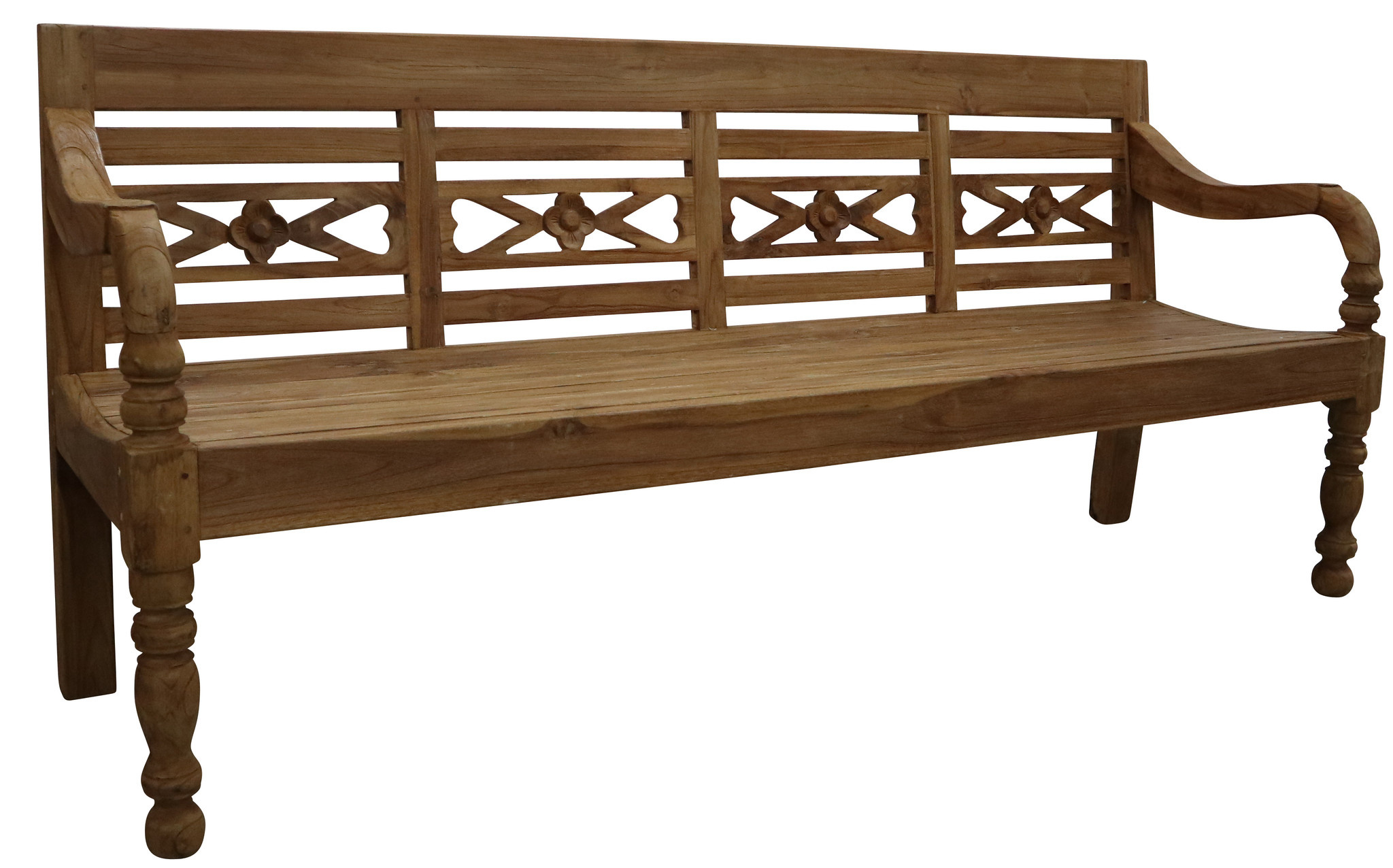 4 Jahreszeiten Gartenmöbel Holzbank 4-Sitzer | 190 cm | Teakholz