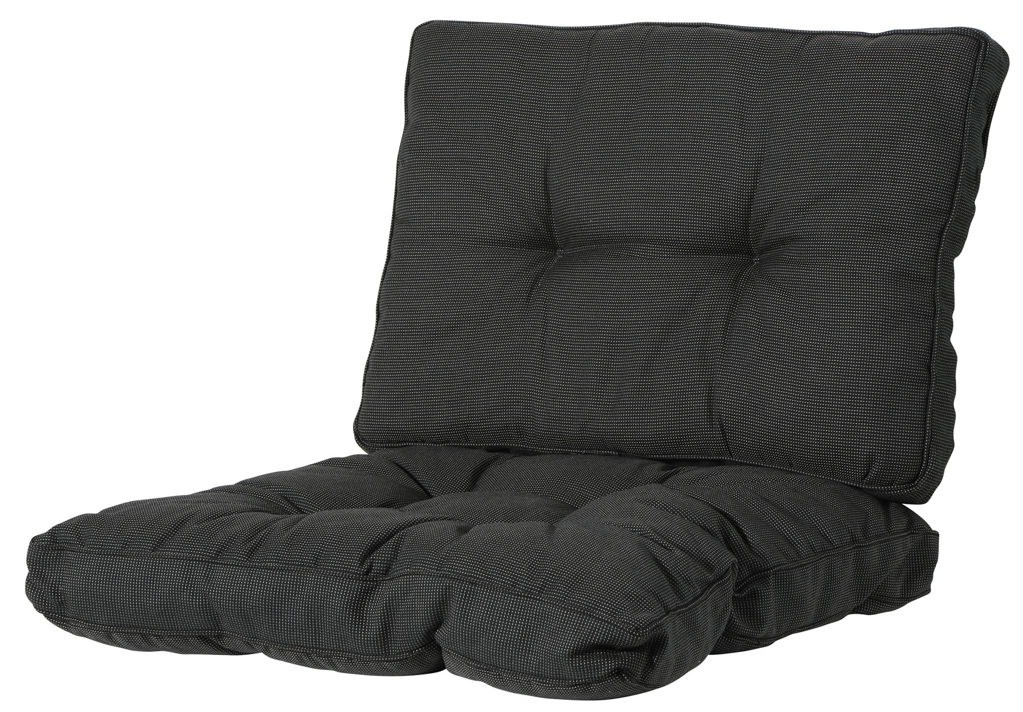 Madison Madison Florance Lounge-Kissen | Rib Schwarz | 4 SETS | ca. 73 x 73 cm + 73 x 43 cm