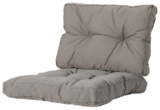 Madison Florance Lounge-Kissen | Rib Taupe  | ca. 60 x 60 cm + 60 x 43 cm