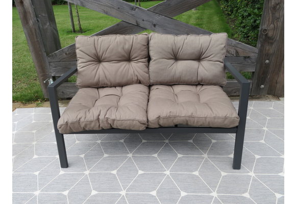 Madison Florance Lounge-Kissen | Rib Taupe  | ca. 60 x 60 cm