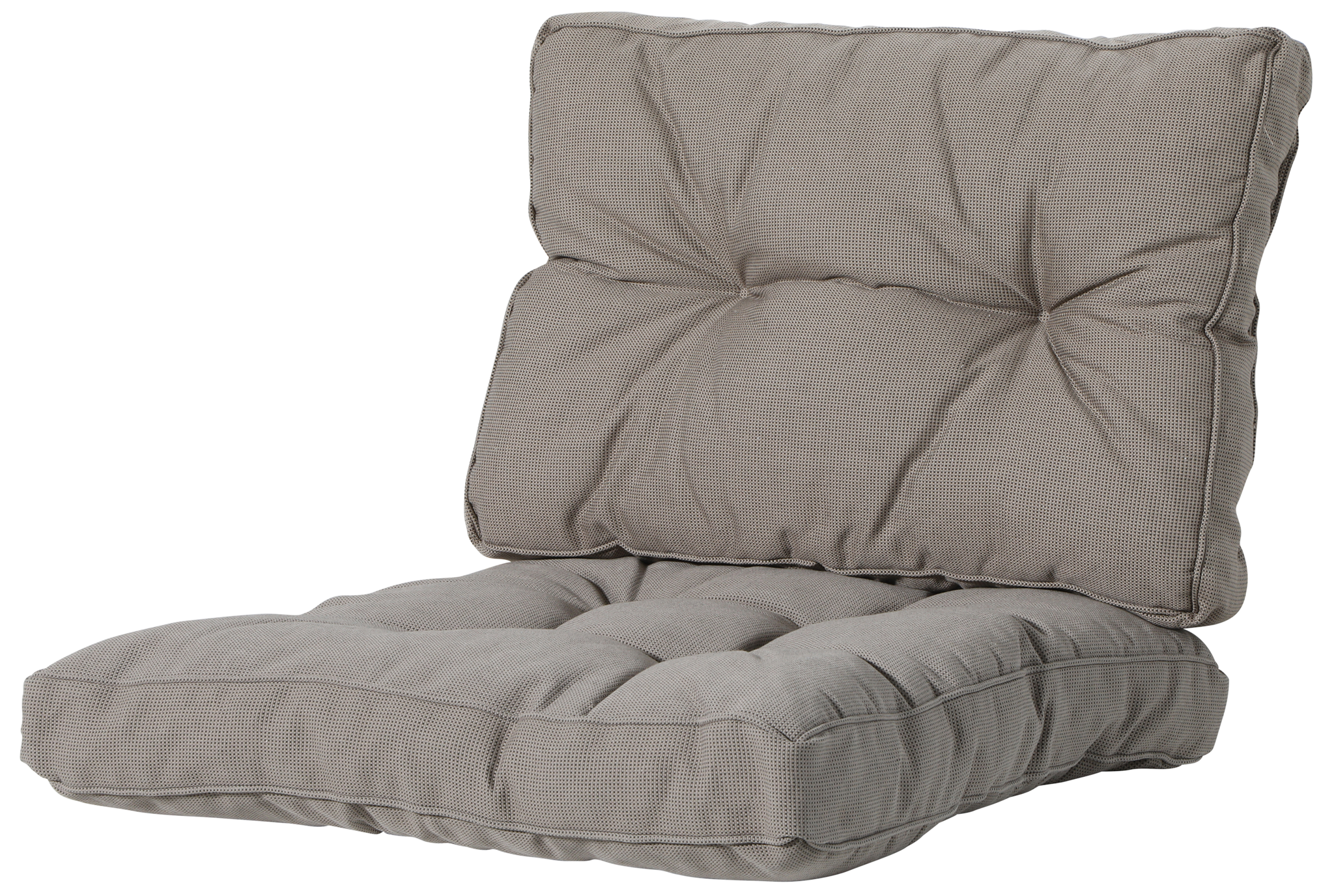 Madison Madison Florance Lounge-Kissen | Rib Taupe | 4 SETS | ca. 73 x 73  cm + 73 x 43 cm