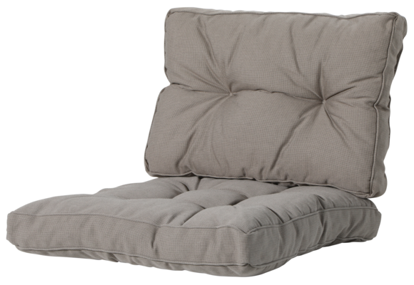 Madison Florance Lounge-Kissen | Rib Taupe | ca. 73 x 73 cm