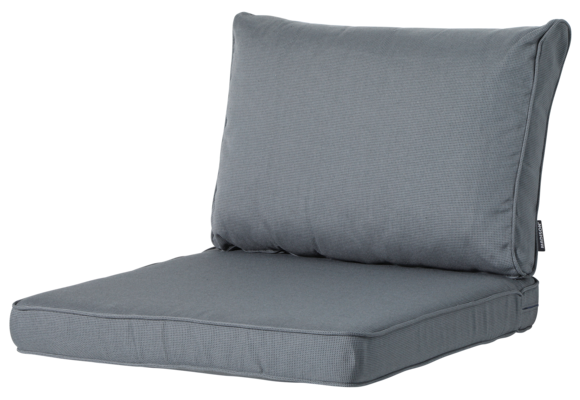 Madison Luxus Lounge-Kissen | Rib Grau | ca. 60 x 60 cm + 60 x 43 cm