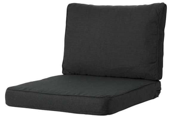 Madison Luxus Lounge-Kissen | Rib Schwarz | ca. 60 x 60 cm + 60 x 43 cm