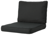Madison Luxus Lounge-Kissen | Rib Schwarz  | ca. 73 x 73 cm + 73 x 43 cm