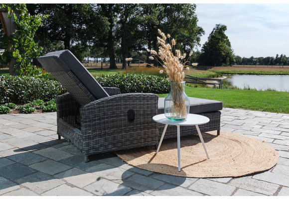 Gartenliege Dublin | Aschgrau | Rattan