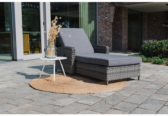 Gartenliege Dublin | Aschgrau | Rattan