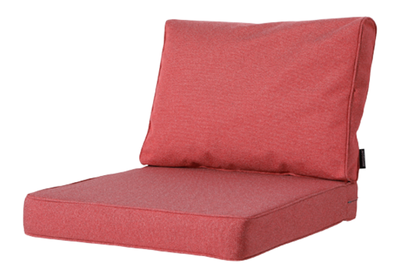 Madison Luxus Lounge-Kissen | Outdoor Manchester Rot | ca. 60 x 60 cm + 60 x 43 cm