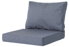 Madison Luxus Lounge-Kissen | Outdoor Manchester Denim Grau | ca. 73 x 73 cm + 73 x 43 cm