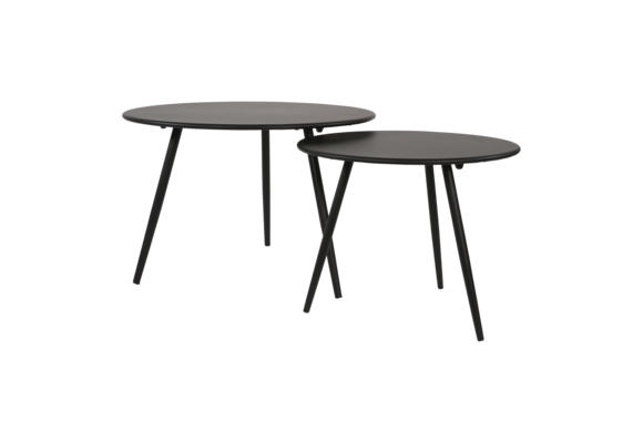 Beistelltisch Rafael ø 45 cm | Schwarz | Metall | Lesli Living