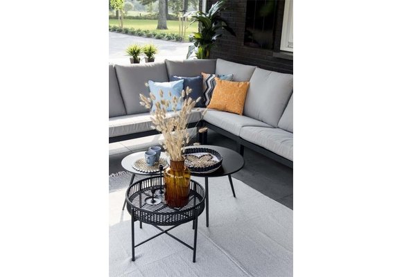 Beistelltisch Rafael ø 45 cm | Schwarz | Metall | Lesli Living