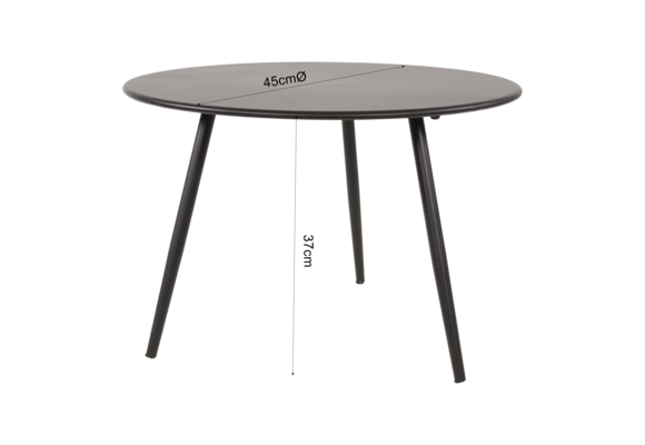 Beistelltisch Rafael ø 45 cm | Schwarz | Metall | Lesli Living