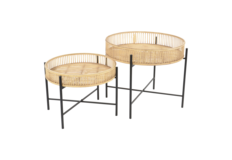 Beistelltisch-Set Aiko | Bambus & Metall | Lesli Living