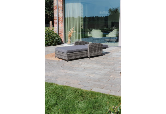 Gartenliege Dublin | Aschgrau | Rattan
