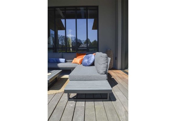 Plattform Lounge-Set Hoedspruit | 4-teilig | Grau | Aluminium & Polywood