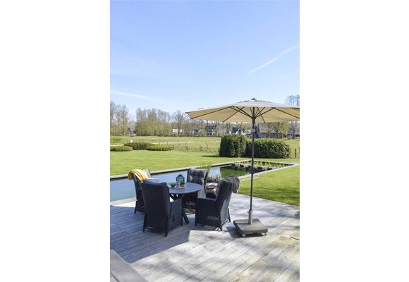 7-teiliges Gartenset | 6 verstellbare Dublin Gartenstühle | Limasol Gartentisch | ø 150 cm