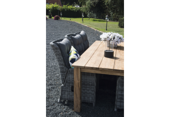 7-teiliges Gartenset | 6 Dublin Gartenstühle | Jakarta Gartentisch | 240 cm