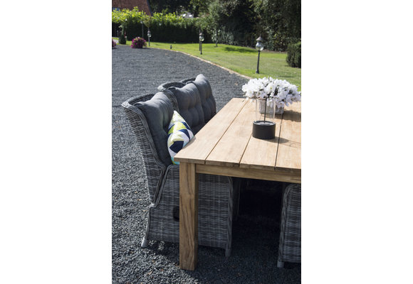 7-teiliges Gartenset | 6 Dublin Stühle | Jakarta Gartentisch 240 cm