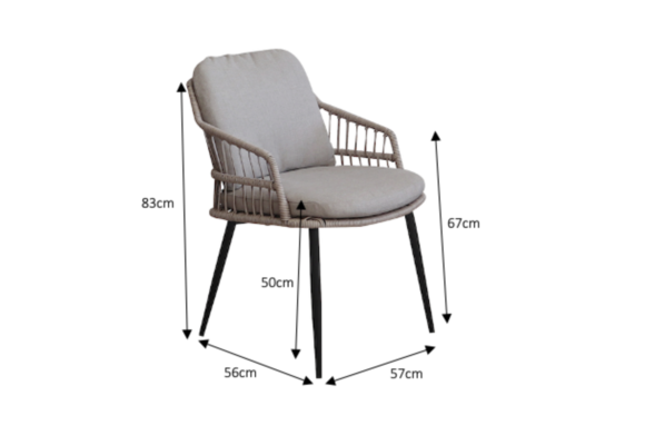 7-teiliges Gartenset | 6 Isabel Gartenstühle | Limasol Gartentisch | 225 cm